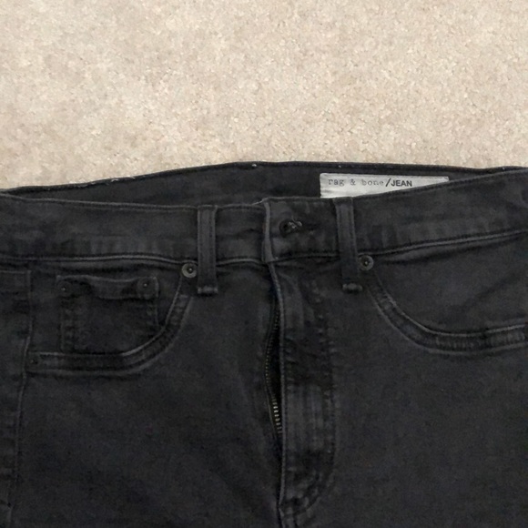 Rag & Bone Black Ripped Skinny Jeans - Picture 5 of 5